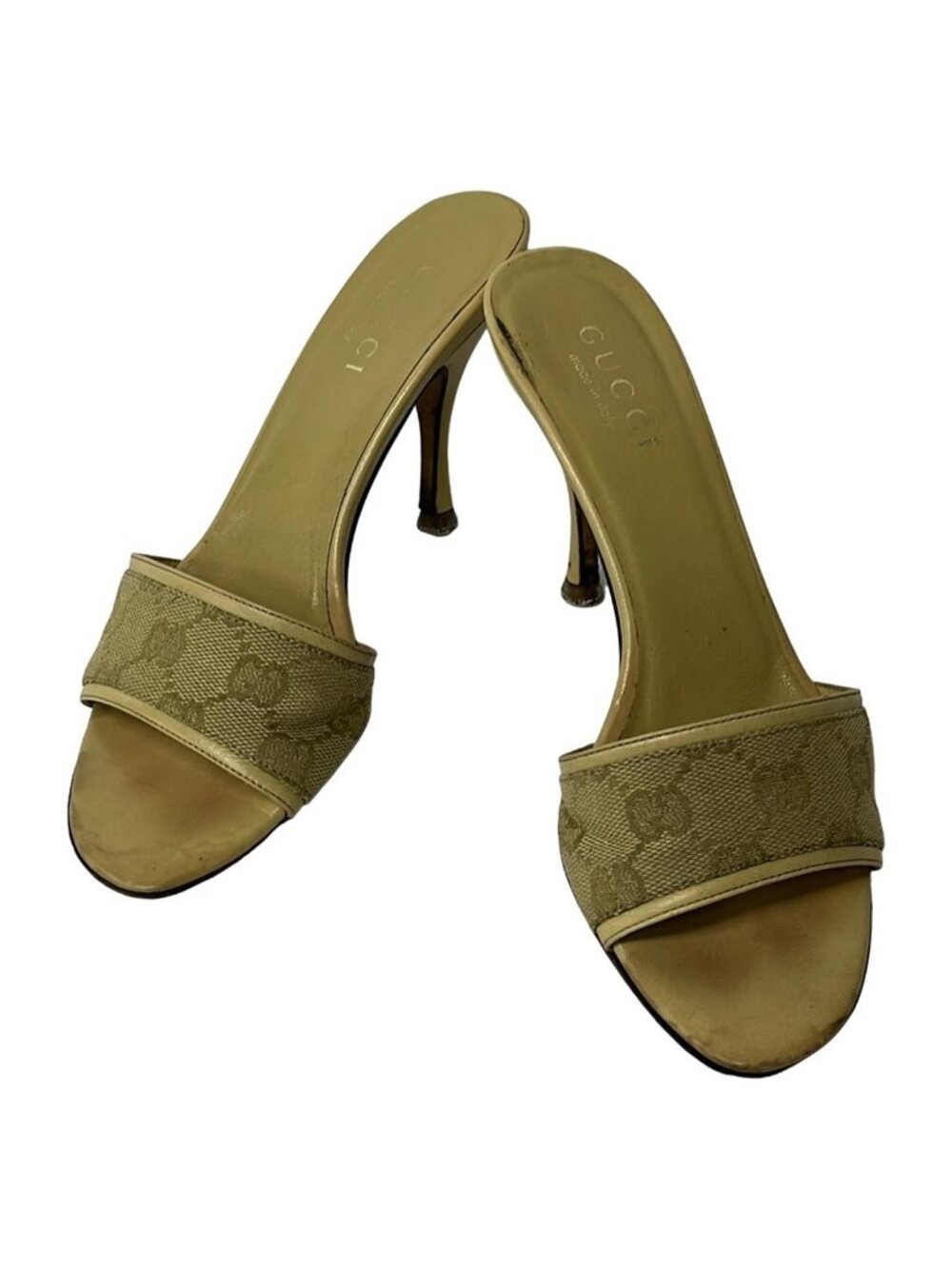 Gucci Mule 35.5 C Beige GG Pattern Leather - Picture 2 of 8